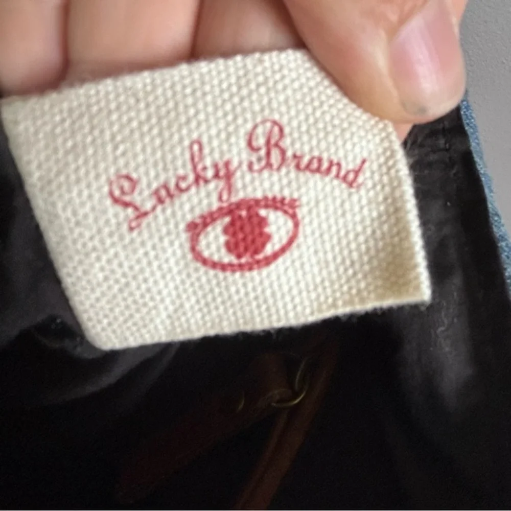 Y2K Lucky Brand messenger satchel bag‎ vtg Purple Hawaiian colorful western